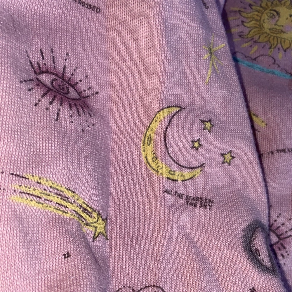 Mighty Fine Pink Hoodie with Celestial Design - Picture 4 of 4